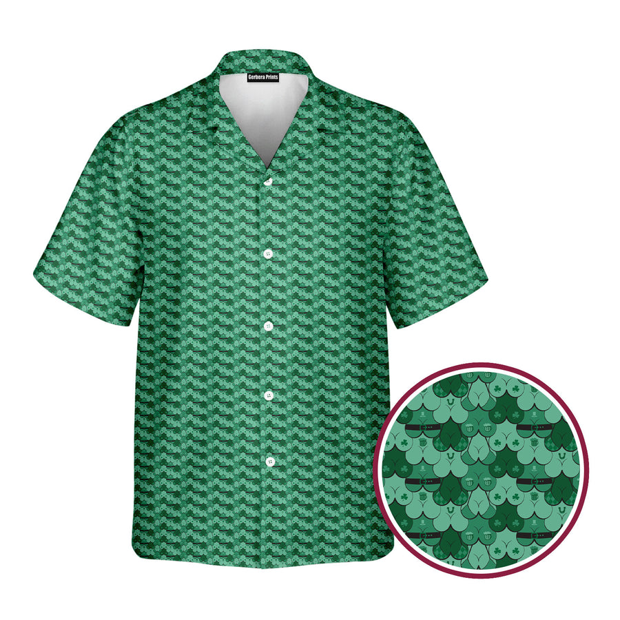 Front preview of Lucky Chest - Funny Golf Hawaiian Shirt with your name