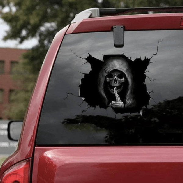 Halloween Horror Cracked Car Decal Sticker | Waterproof | PVC Vinyl | CCS1423