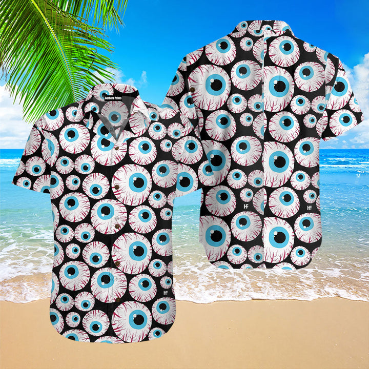 Halloween Creepy Eyeballs Hawaiian Shirt