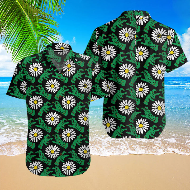 Halloween Frankensteins Monster And Daisies Hawaiian Shirt