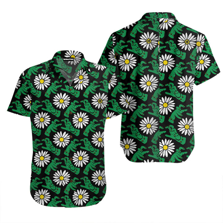 Halloween Frankensteins Monster And Daisies Hawaiian Shirt