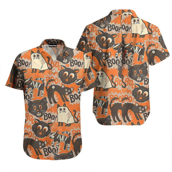 Halloween Spooktacular Scaredy Cat Hawaiian Shirt