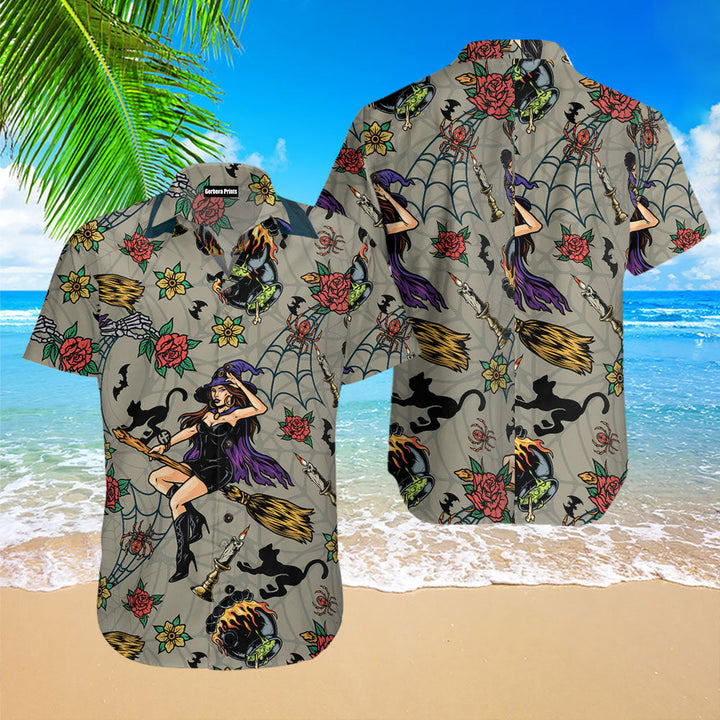 Halloween Witches Night Hawaiian Shirt