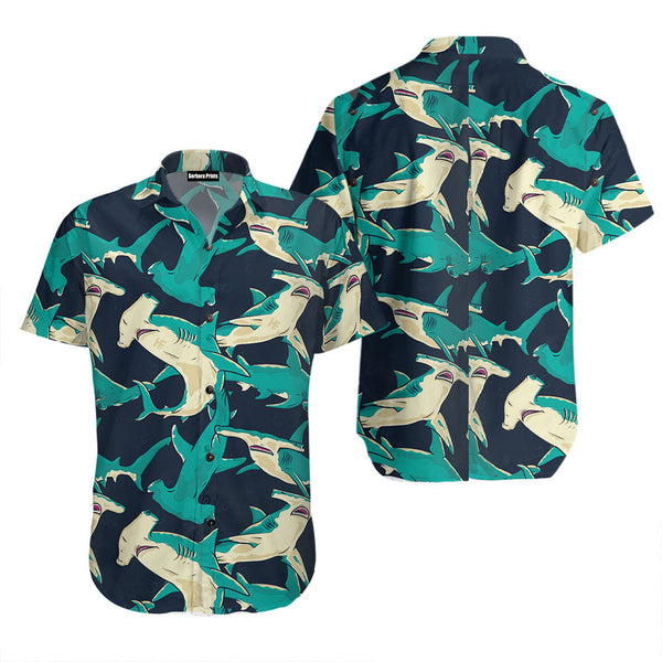 Hammerhead Shark Pattern Hawaiian Shirt