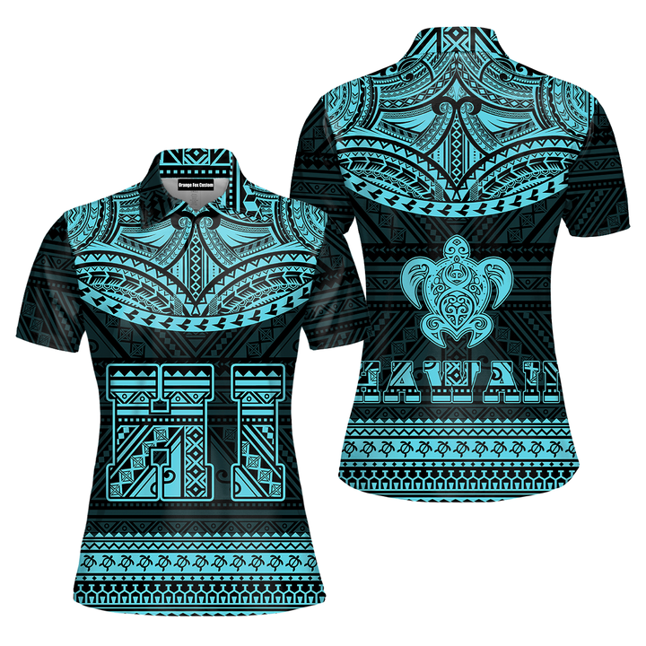 Hawaii Polynesian Polo Shirt For Women