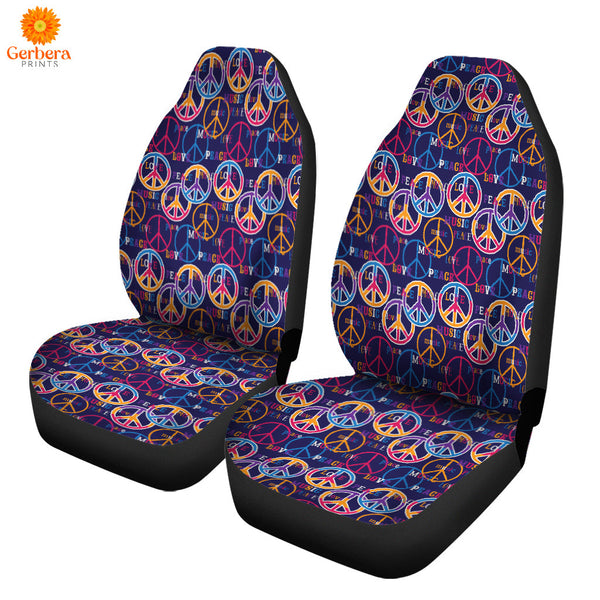 Hippie Peace Love Music Car Seat Cover Car Interior Accessories CSC5459