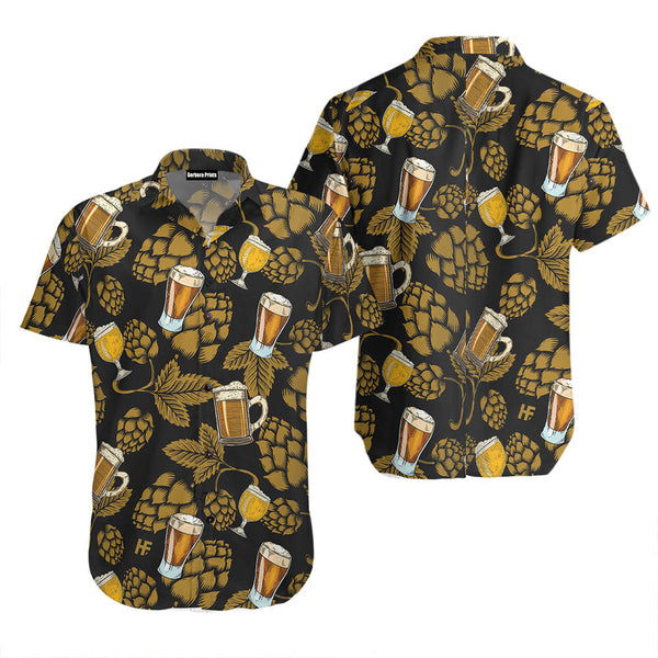 Hop Cones Beer Glass V1 Hawaiian Shirt