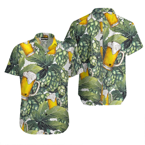 Hops And Craft Beer Hawaiian Shirt