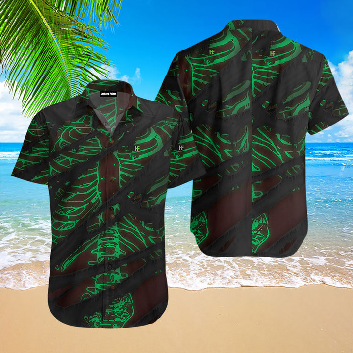 Horror Skeleton Halloween Hawaiian Shirt