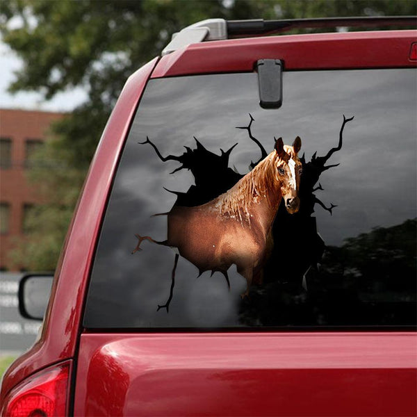 Horse Cracked Car Decal Sticker | Waterproof | PVC Vinyl | CCS1136