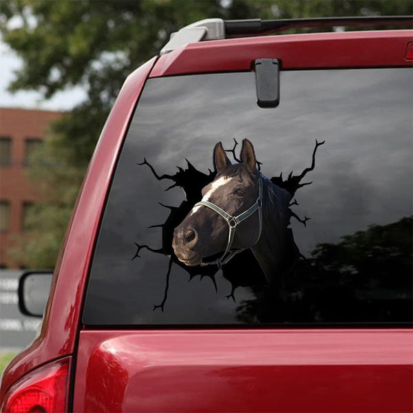 Horse Cracked Car Decal Sticker | Waterproof | PVC Vinyl | CCS1138