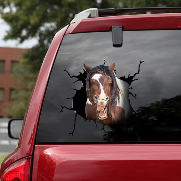 Horse Cracked Car Decal Sticker | Waterproof | PVC Vinyl | CCS1141