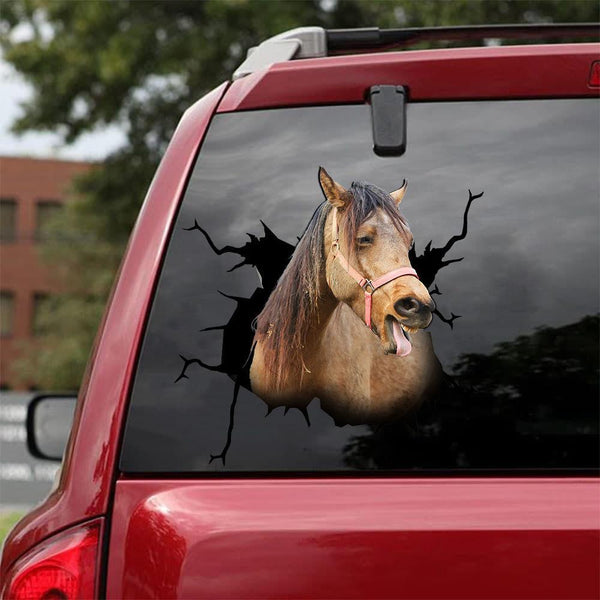 Horse Cracked Car Decal Sticker | Waterproof | PVC Vinyl | CCS1147