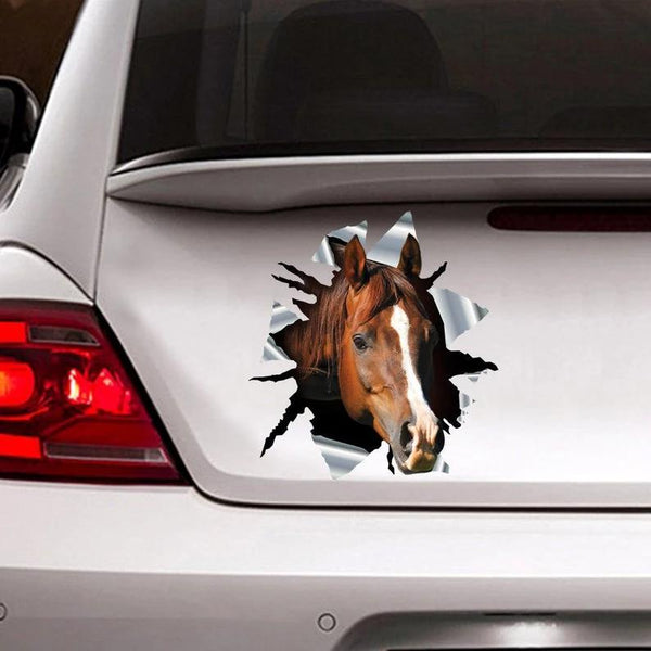 Horse Cracked Car Decal Sticker | Waterproof | PVC Vinyl | CCS2015