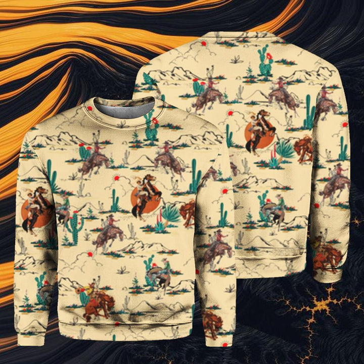 Horse Cowboy Crewneck Sweatshirt For Men & Women