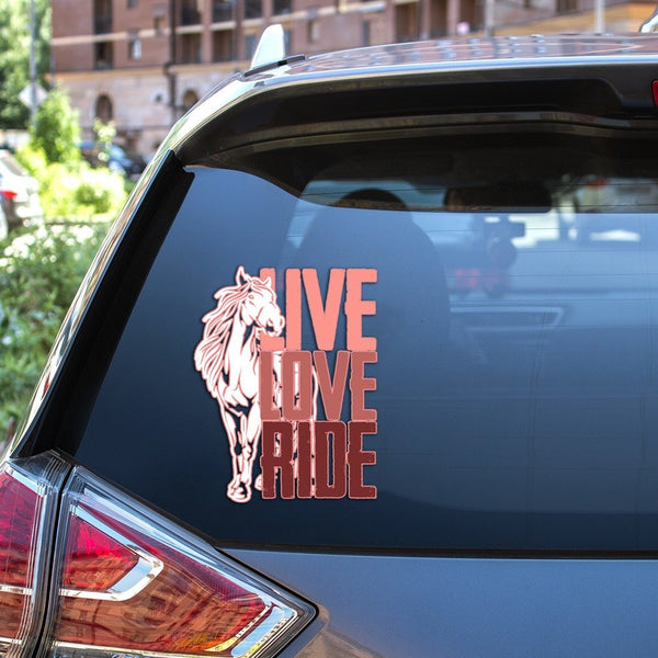 Horse Riding Car Decal Sticker | Waterproof | PVC Vinyl | CS1463