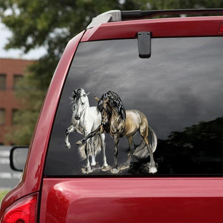 Horses Lover Cracked Car Decal Sticker | Waterproof | PVC Vinyl | CCS2173