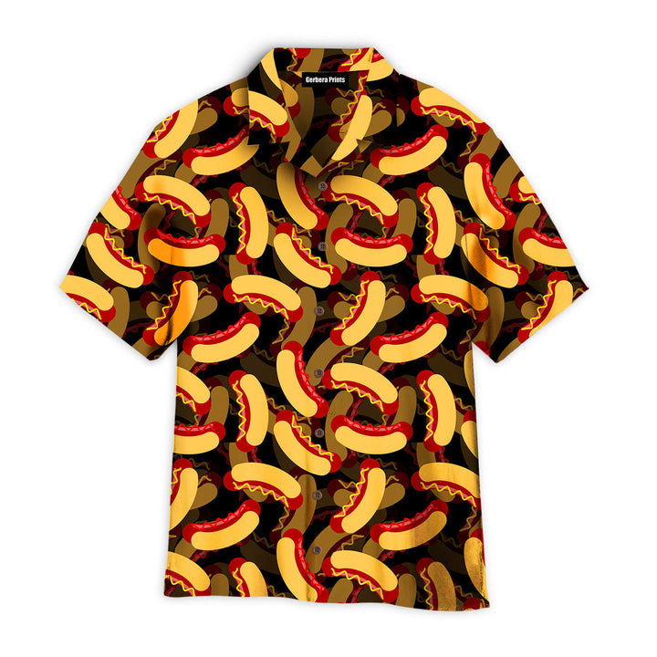Hot Dogs Fast Food Lover National Hot Dog Day Pattern Aloha Hawaiian Shirts For Men & For Women WH1217