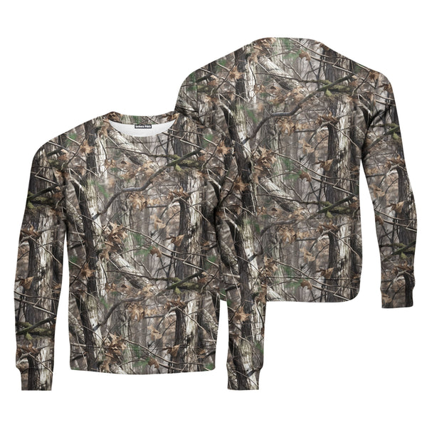 Hunting Camo Camouflage Real Tree Vintage Crewneck Sweatshirt For Men & Women FHT1141