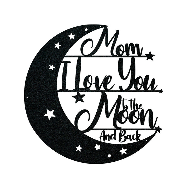 I Love You to the Moon & Back - Monogram Metal Sign