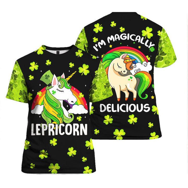 I'm Magically Delicious Lepricorn St Patrick's Day T shirts All Over Print | For Men & Women | HP5527-Colorful-Gerbera Prints.