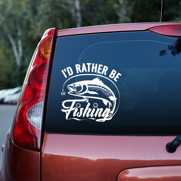 I'd Rather Be Fishing 3D Vinyl Car Decal Stickers CS5602