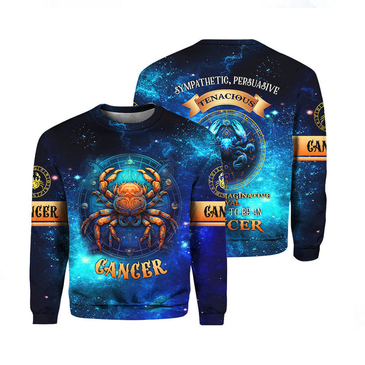 I'm Proud To Be A Cancer Polynesian Crab Crewneck Sweatshirt For Men & Women