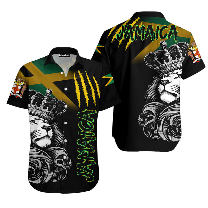 Jamaica Flag Aloha Hawaiian Shirts For Men & For Women | WH1020-Colorful-Gerbera Prints.