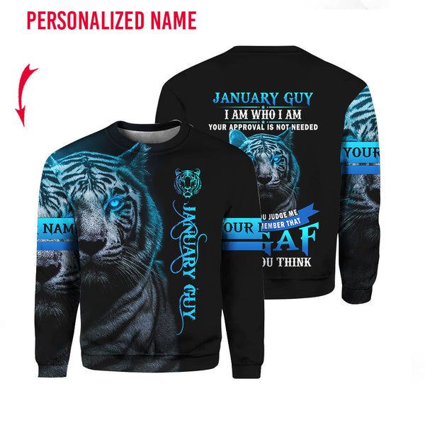 January Guy Custom Name Crewneck Sweatshirt For Men & Women