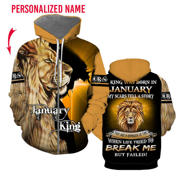 January Guy Custom Name Zip Up Hoodie For Men & Women