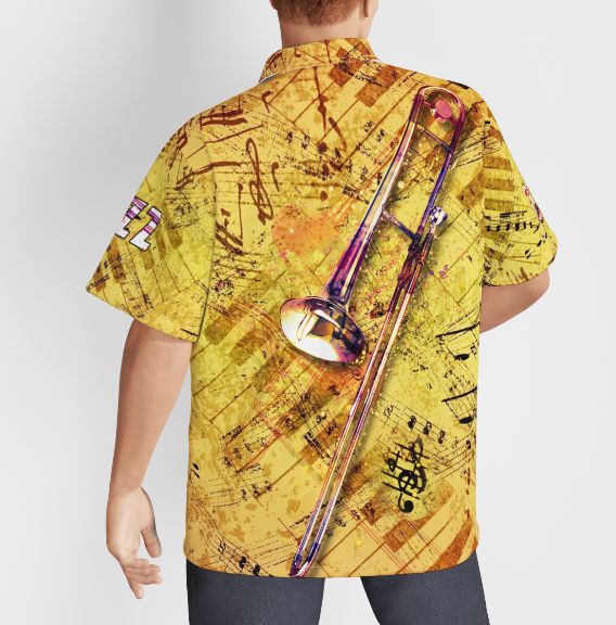 Jazz Trombone Aloha Hawaiian Shirts For Men & For Women WT9132 Gerbera Prints