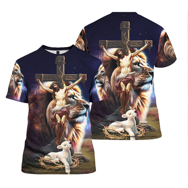 Jesus Lion T Shirt For Men & Women FHT1126