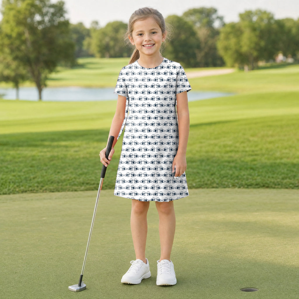 Total Tee Destruction Kids Dress - Model Front