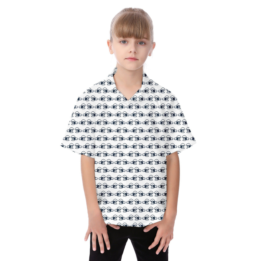 Total Tee Destruction Kids Hawaiian Shirt - Girl Model Front
