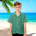 Toucan Tee Time Kids Hawaiian Shirt - Model Front
