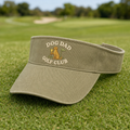 Dog Dad Golf Trophy Custom Name Embroidered Visor - Lifestyle, Khaki