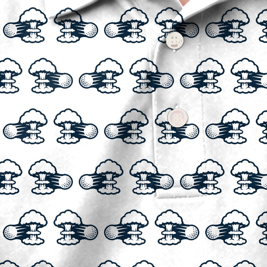 Total Tee Destruction Youth Golf Polo - Detail Close-up