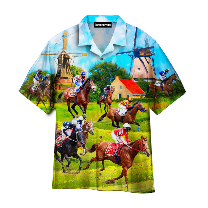 Kentucky Derby Horse Racing We Love Aloha Hawaiian Shirts For Men and For Women