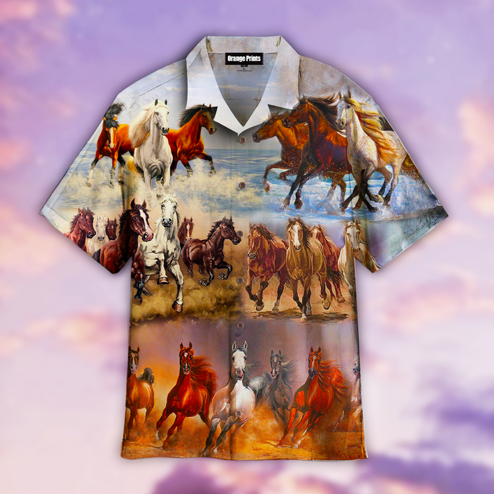 Kentucky Derby Runing Horses Hawaiian Shirt | For Men & Women | WT3054