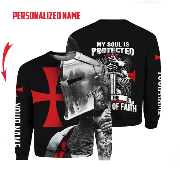 Knight Templar Custom Name Crewneck Sweatshirt For Men & Women