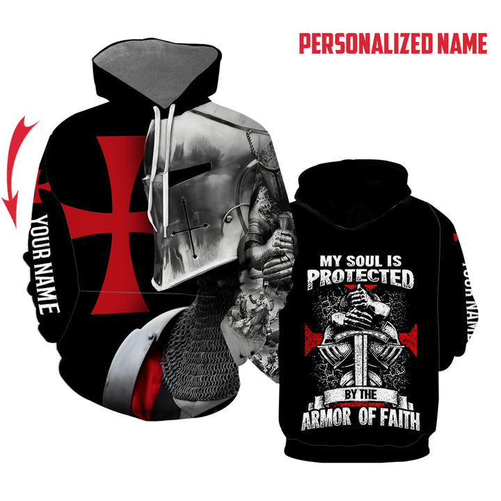 Knight Templar Custom Name Hoodie For Men & Women