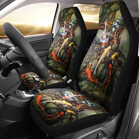 Koi Fish 3D Car Seat Cover CSC1173-Normal-Gerbera Prints.