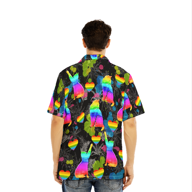 LGBT Cat Pride Month Aloha Hawaiian Shirts For Men and For Women WT2088
