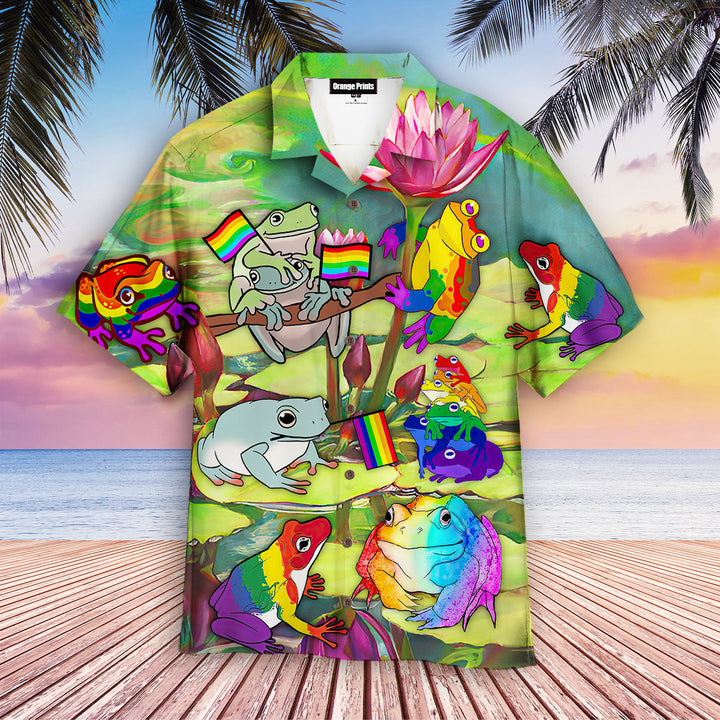 LGBT Happy Frog Pride Month Hawaiian Shirt | For Men & Women | WT1697