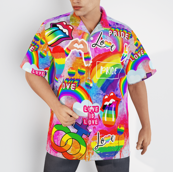 LGBT Love Is Love Pride Month Aloha Hawaiian Shirts For Men & For Women WT9507 gerbera prints