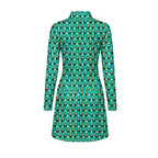 Toucan Tee Time Long Sleeve Golf Dress - Back