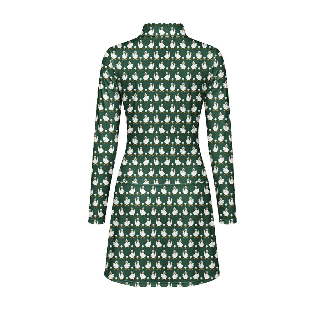 Birdie Salute Long Sleeve Golf Dress - Back