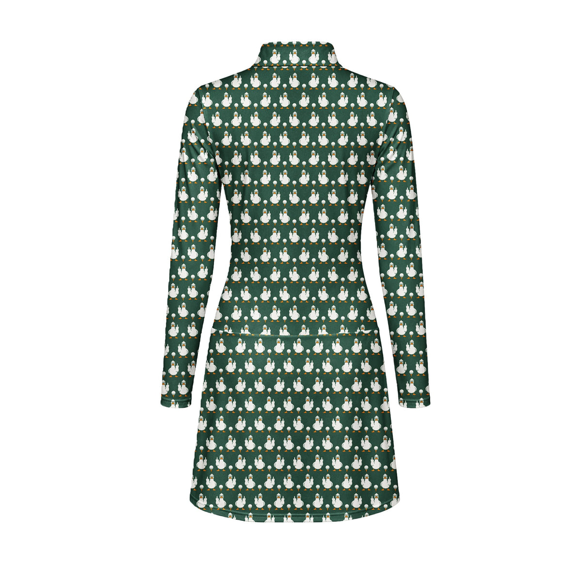 Birdie Salute Long Sleeve Golf Dress - Back