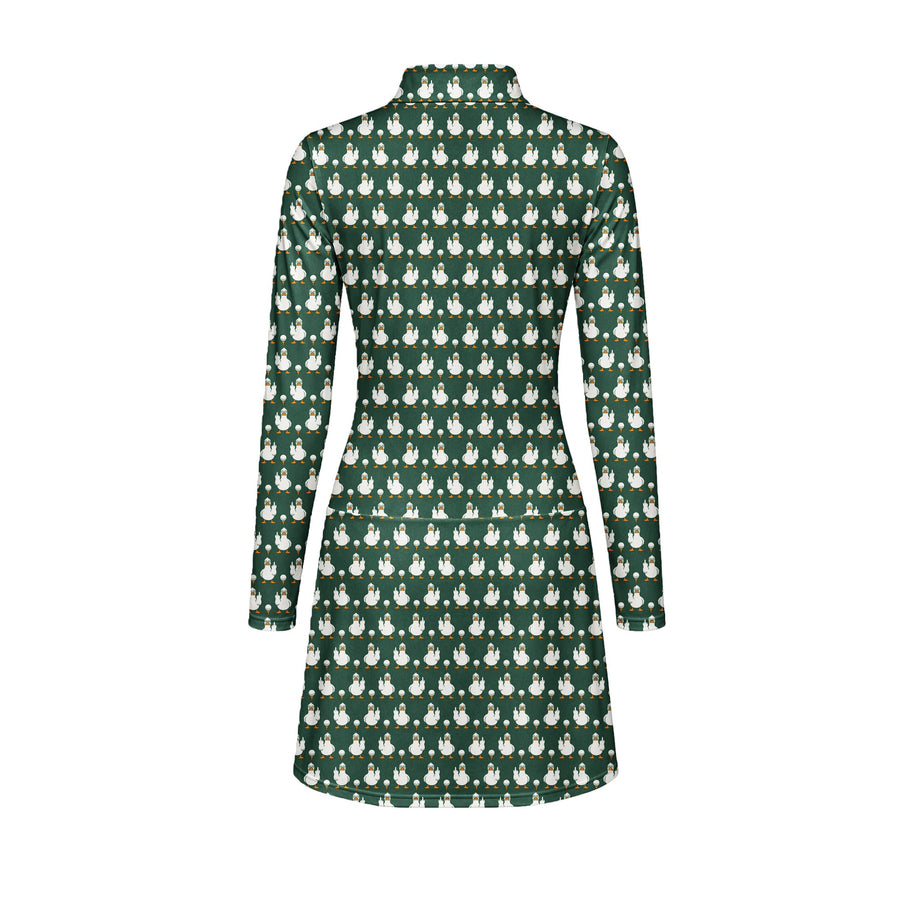 Back preview of Birdie Salute Long Sleeve Dress with your team and number