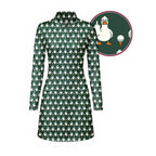 Birdie Salute Long Sleeve Golf Dress - Detail Close-up